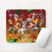 P is voor Phoenix Muismat (Goud) (Met muis)