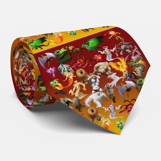 P is voor Phoenix Stropdas (Goud) (Opgerold)