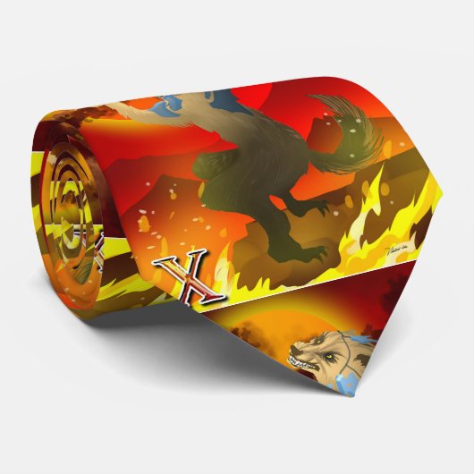 P is voor Phoenix: X is Xoloit Stropdas (Opgerold)