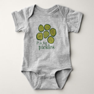 P is voor Pickles Green Kosher Dill Pickle Chips Romper