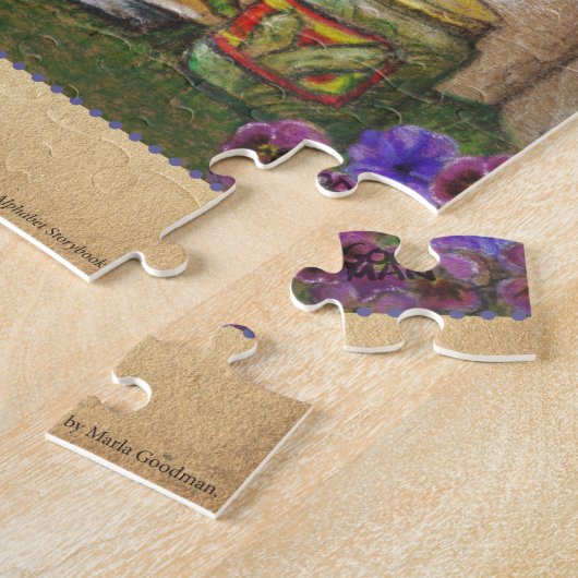 P is voor Picnics Cute Mouse Alphabet Puzzle Legpuzzel (Zijkant)