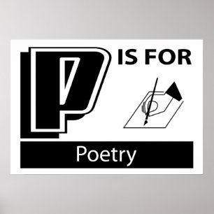 P is voor poëzie poster