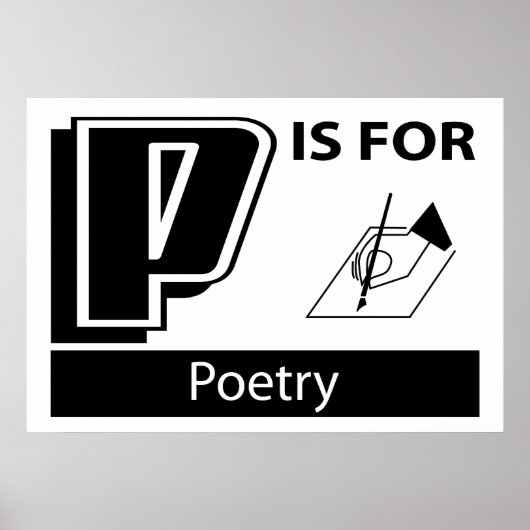 P is voor poëzie poster (Voorkant)