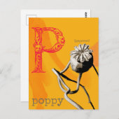 P is voor Poppy Briefkaart (Voorkant / Achterkant)