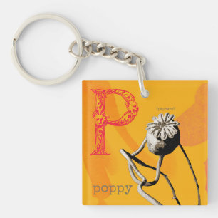 P is voor Poppy sleutelhanger