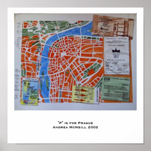 "P" is voor Praag Poster (Voorkant)