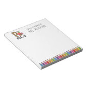 P is voor Pre-K Back To School Teacher Notitieblok (Schuin)