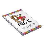 P is voor Pre-K leraar Terug naar school Notitieboek (Rechterzijde)