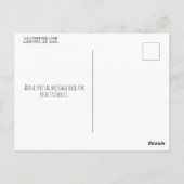 P is voor PRE-K Terug naar school leraar Briefkaart (Achterkant)