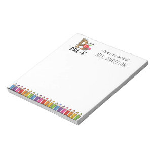 P is voor Pre-K terug naar school leraar notitiebl Notitieblok