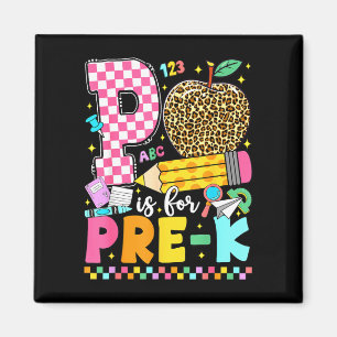 P is voor pre-k terug naar school pre-k leraar magneet