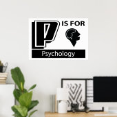 P is voor psychologie poster (Thuiskantoor)