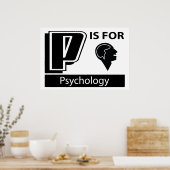 P is voor psychologie poster (Keuken)