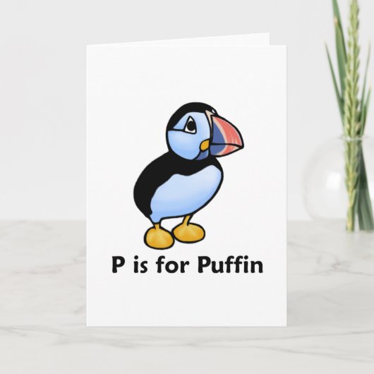 P is voor Puffin Kaart (Voorkant)