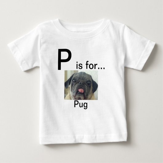P is voor...Pug shirt (Voorkant)