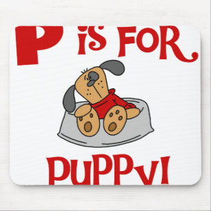 P is voor Puppy Muismat