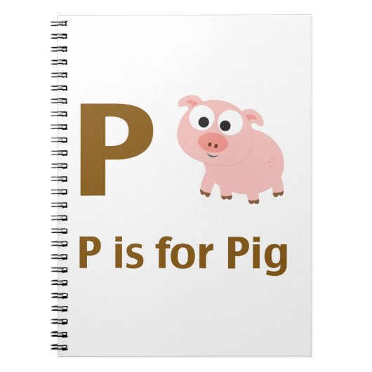 P is voor Varkens Notitieboek (Voorkant)