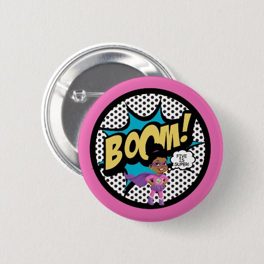 P.J. Birthday Buttonnen Ronde Button 5,7 Cm (Voorkant /achterkant)