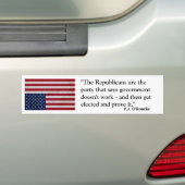 P.J. O'Rourke citaat over republikeinen Bumpersticker (Op auto)