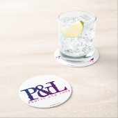 "P&L" RONDE KARTONNEN ONDERZETTER (Insitu)