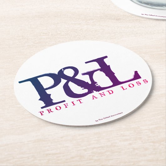 "P&L" RONDE KARTONNEN ONDERZETTER (Gebogen)