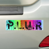 P.L.U.R. BUMPERSTICKER (Op auto)