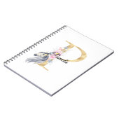 P letter gepersonaliseerde naam monogram met paard notitieboek (Linkerzijde)