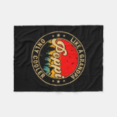 P Like A Grandpa Only Cooler Retro For Papa Grandp Fleece Deken (Voorkant (Horizontaal))