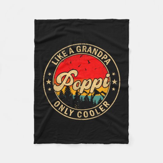 P Like A Grandpa Only Cooler Retro For Papa Grandp Fleece Deken (Voorkant)