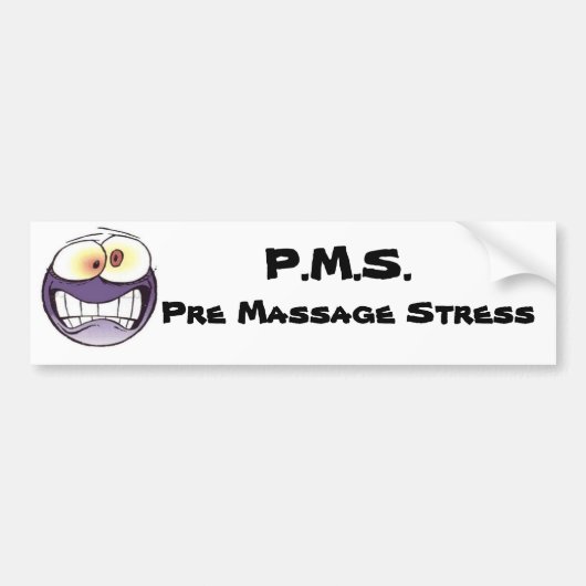P.M.S. Bumpersticker voor bloeddruk vóór massage (Voorkant)