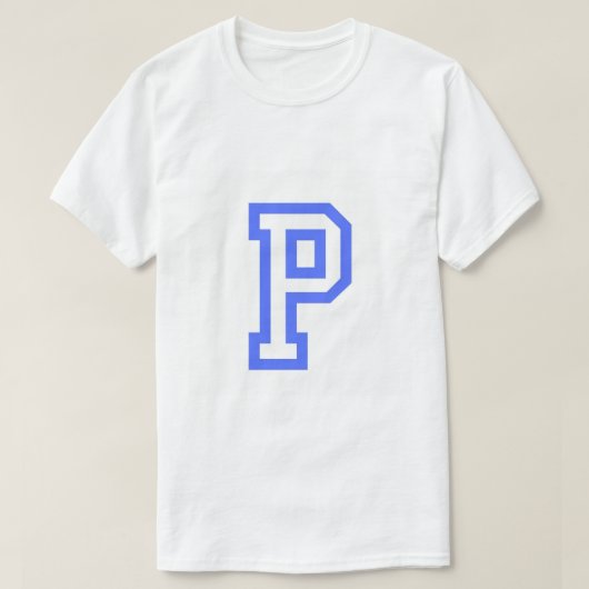 P Mannen Basic T-shirt (Design voorkant)