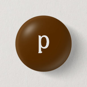P Monogram Button