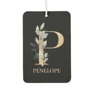 P Monogram Floral Aangepast Luchtverfrisser
