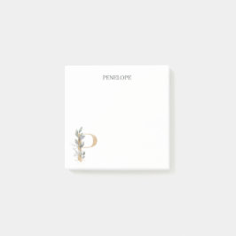 P Monogram Floral Aangepaste Post-it Notities Post-it® Notes