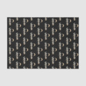 P Monogram Floral-weefselpapier Tissuepapier (Voorkant)