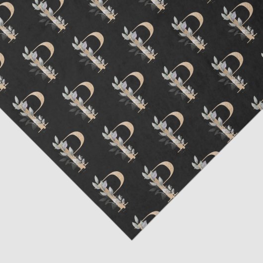 P Monogram Floral-weefselpapier Tissuepapier (Detail)