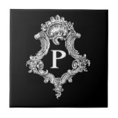 P Monogram Initiaal Tegeltje (Voorkant)