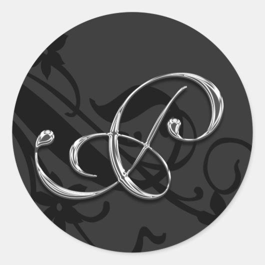 P Monogram Letter Wedding Envelope Seal Sticker (Voorkant)