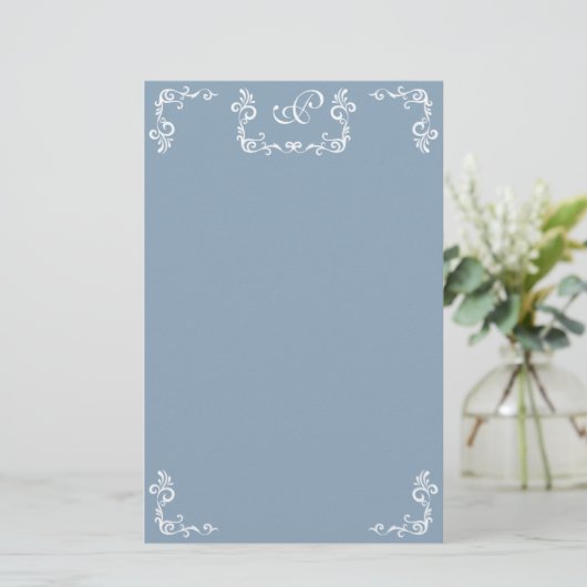 P : Monogram P Griekse godin Stationery Briefpapier (Staand voorkant)