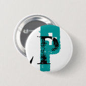 P monogram ronde button 5,7 cm (Voorkant /achterkant)