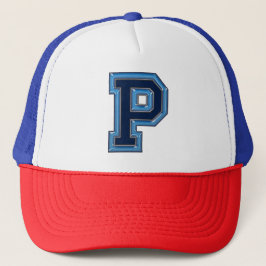 "P" Monogrammed Trucker Hat Pet