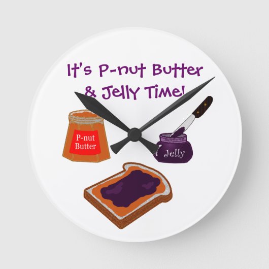 P-nut Butter & Jelly Time Ronde Klok (Voorkant)