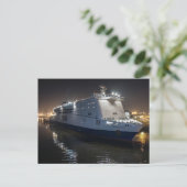P&O Pride of Hull-veerboot 's nachts Briefkaart (Staand voorkant)
