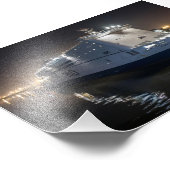 P&O Pride of Hull-veerboot 's nachts Foto Afdruk (Hoek)