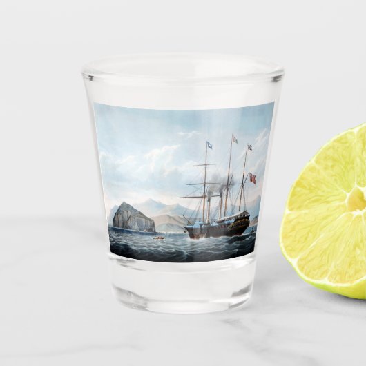 P&O stoomschip Bentinck 1844 Shot Glas (Voorkant)