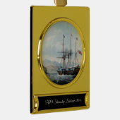 P&O stoomschip Bentinck 1844 Verguld Banner Ornament (Rechts)
