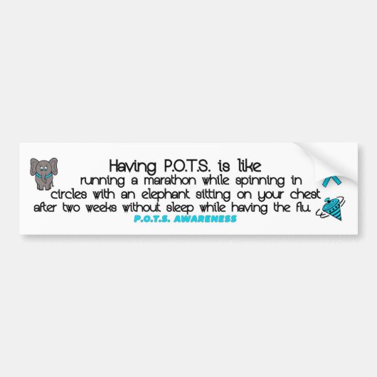 P.O.T.S. hebben is als... Bumpersticker (Voorkant)