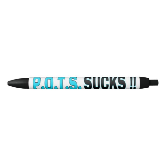 P.O.T.S. SUCKS ZWARTE INKT PEN (Voorkant)