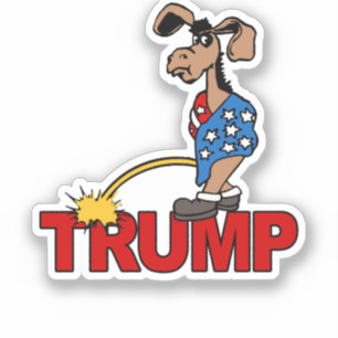 P ON TRUMP - Democraten - Anti-Trump Design - Po Sticker