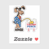 P ON TRUMP PENCE — Anti-Trump Design — Politica Sticker (Vel)